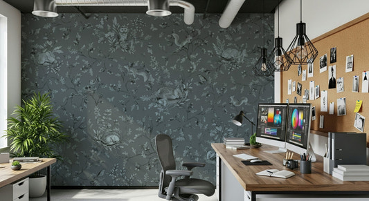 Woodland Slumber Wall Mural nursery feature wall design