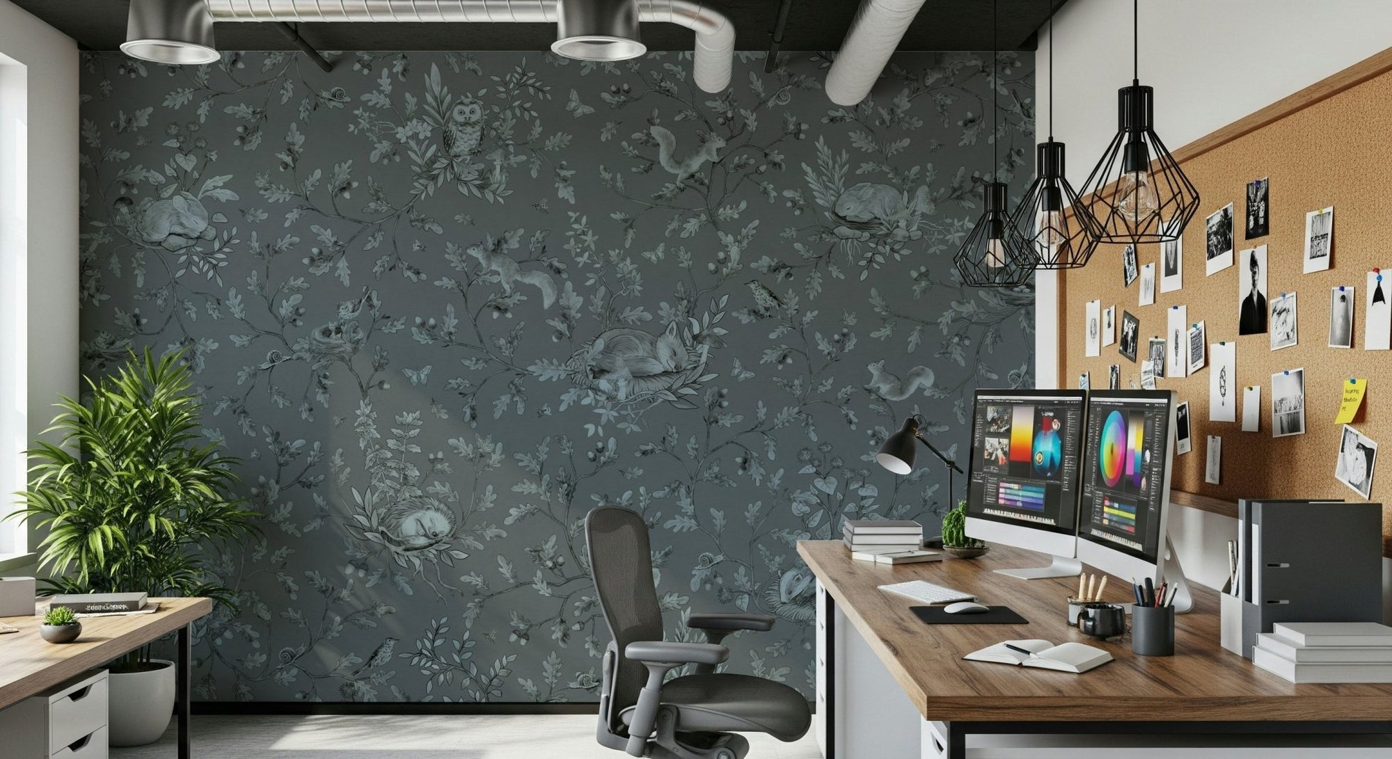 Woodland Slumber Wall Mural nursery feature wall design, GD6298