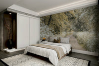 Wall mural with nature path and trees

