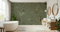 Headboard accent using the beautiful Woodland Whisper Wall Mural.