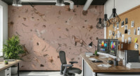 Forest animals theme in the charming Woodland Whisper Wall Mural.