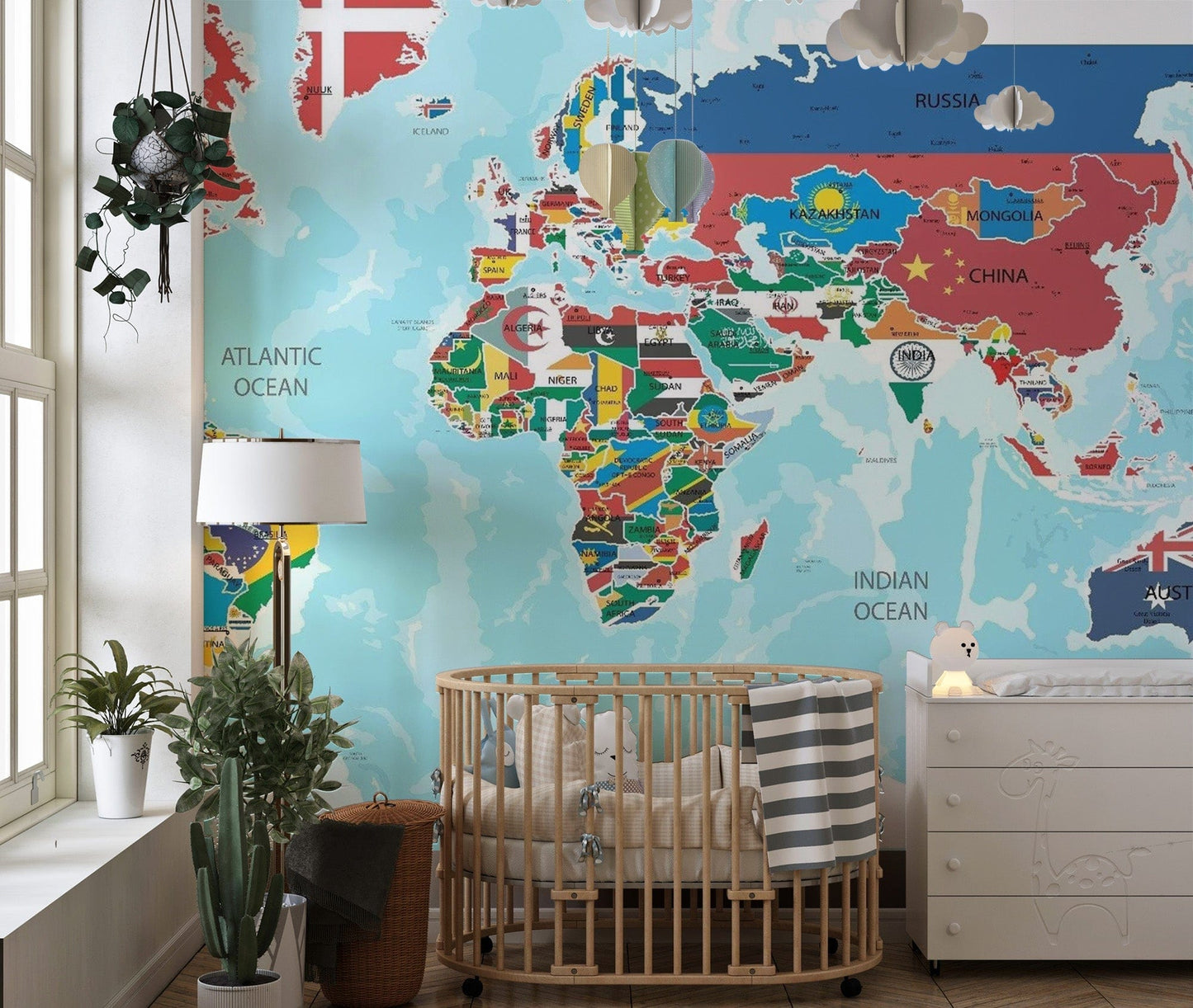 World Flags Wallpaper Mural - Giffywalls