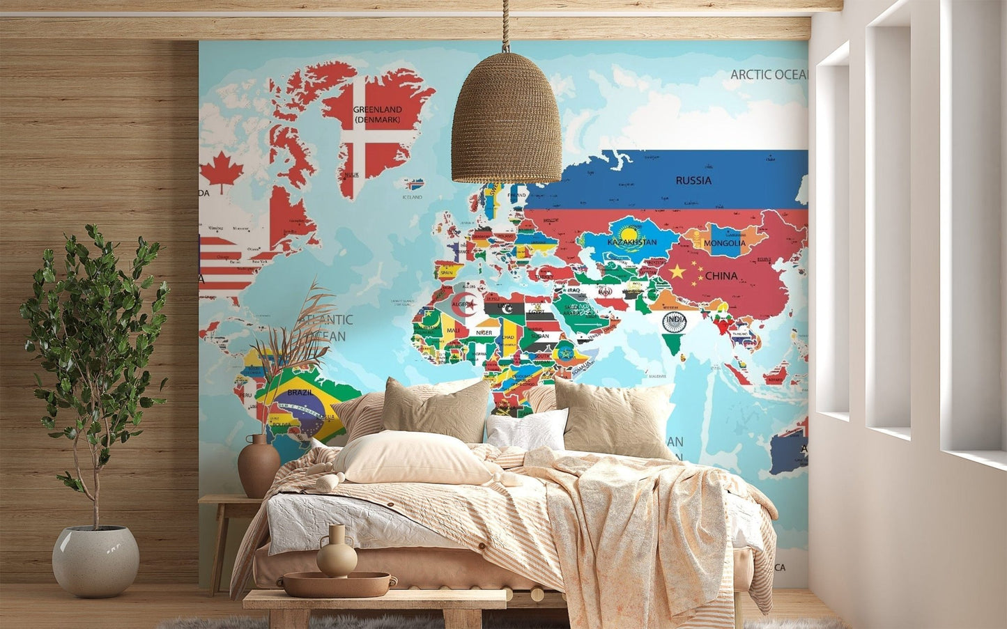 Vibrant World Flags Wall Art
