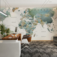 Sophisticated map mural with antique feel
 GD063
