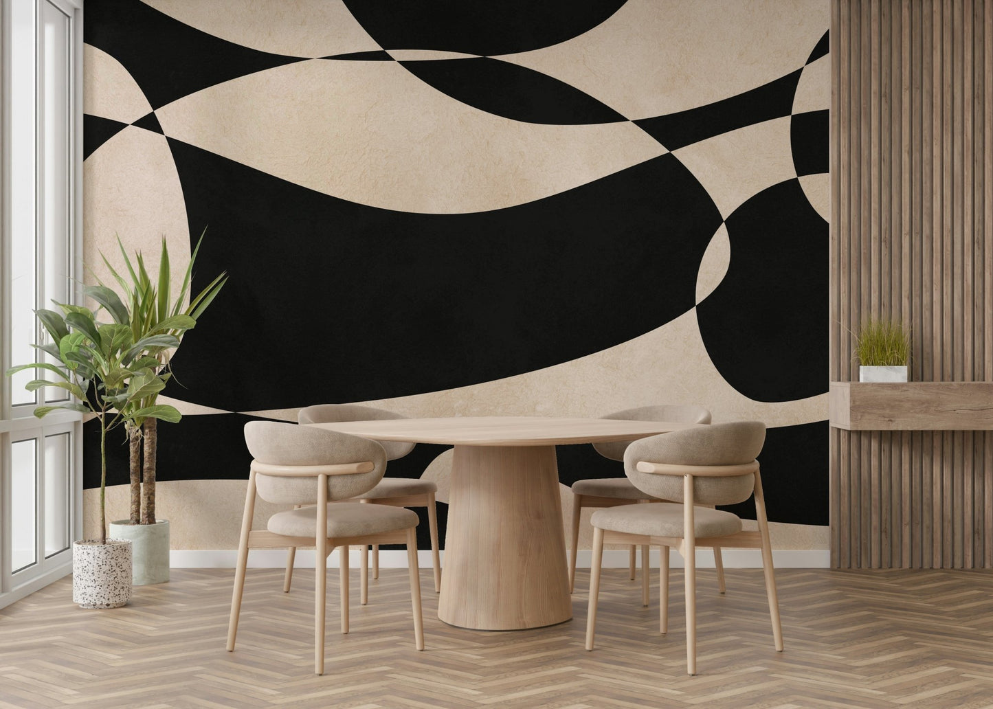 They are spread out in a gentle, peaceful arrangement.

