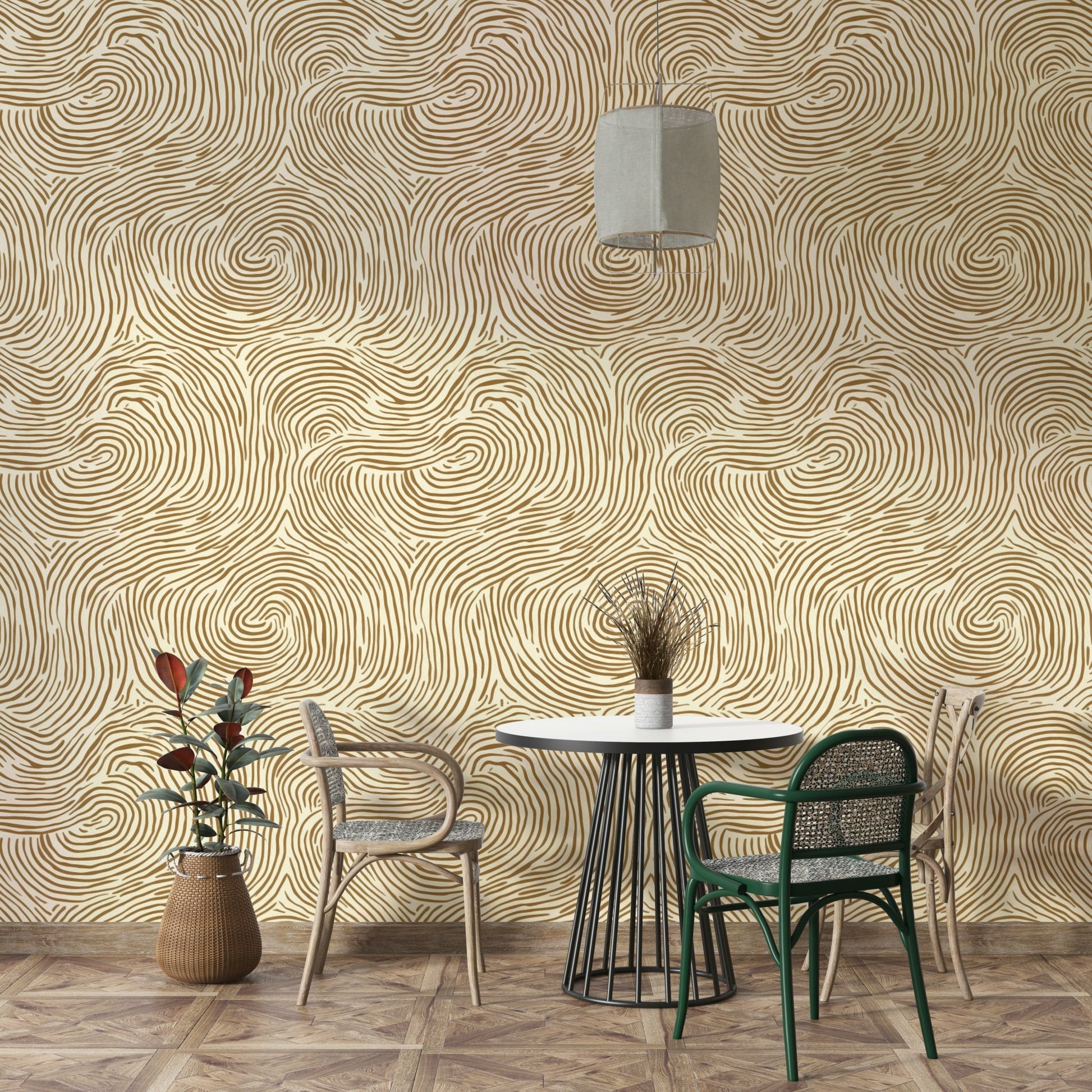 Intricate woven identity wallpaper for contemporary homes

