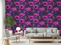 Hallway styled using Wrens in the Anemone wallpaper with deep petals, GD9300