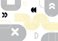 Yellow and gray wallpaper for walls close-up

