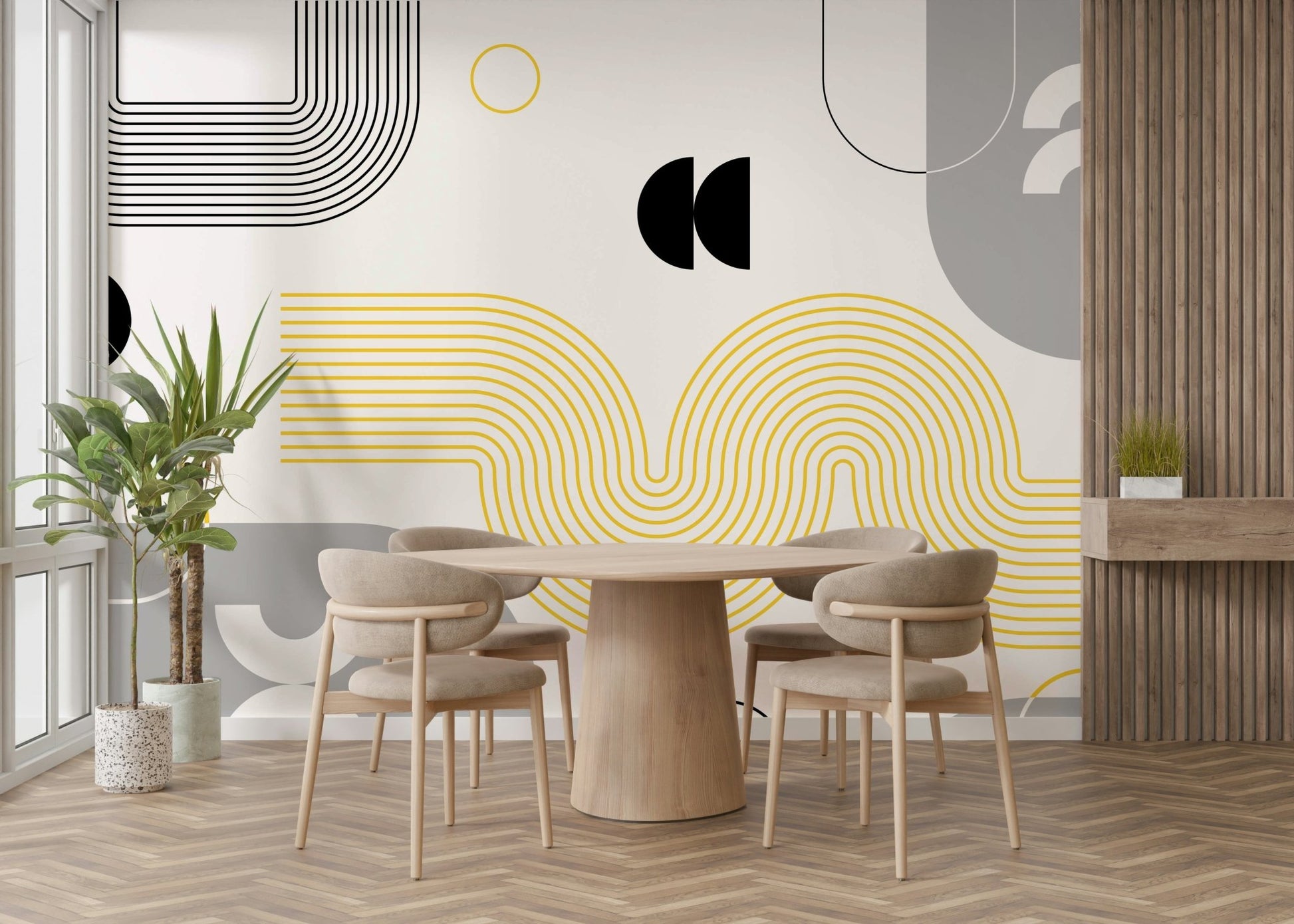 Contemporary wall mural for stylish interiors


