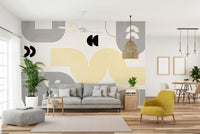 Stylish modern wall mural design detail

