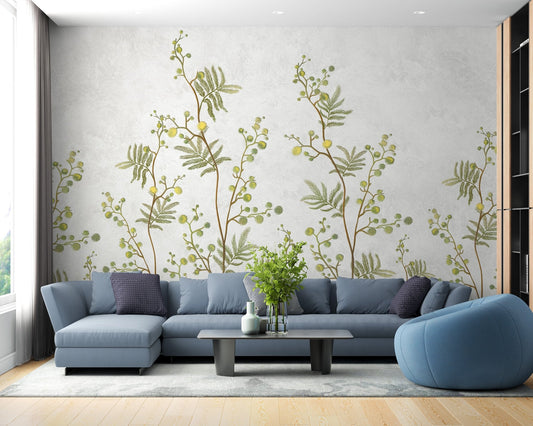 Yellow Flower Decorative Wallpaper Mural - Giffywalls A251