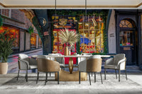 Nostalgic European building wallpaper
