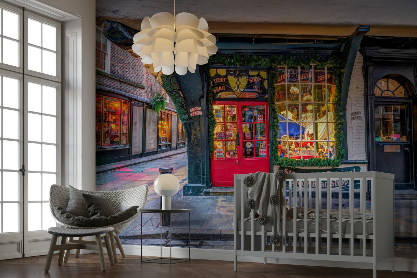 Classic British street wallcovering
