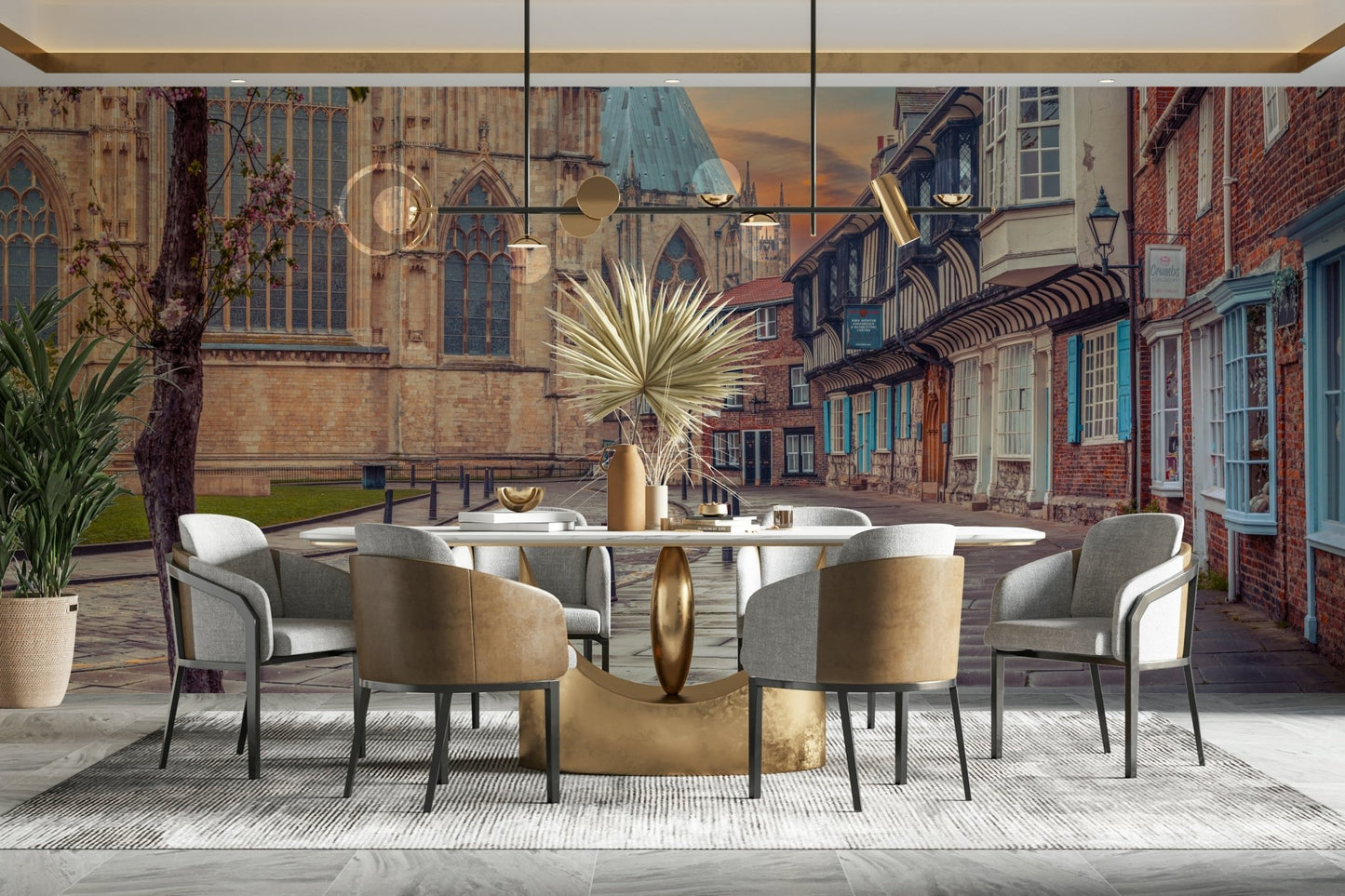 Intricate architectural details .