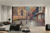 Evokes the unique atmosphere of an ancient British city.

