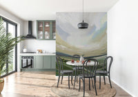 Earthy tones of a country landscape for interiors wallpaper mural