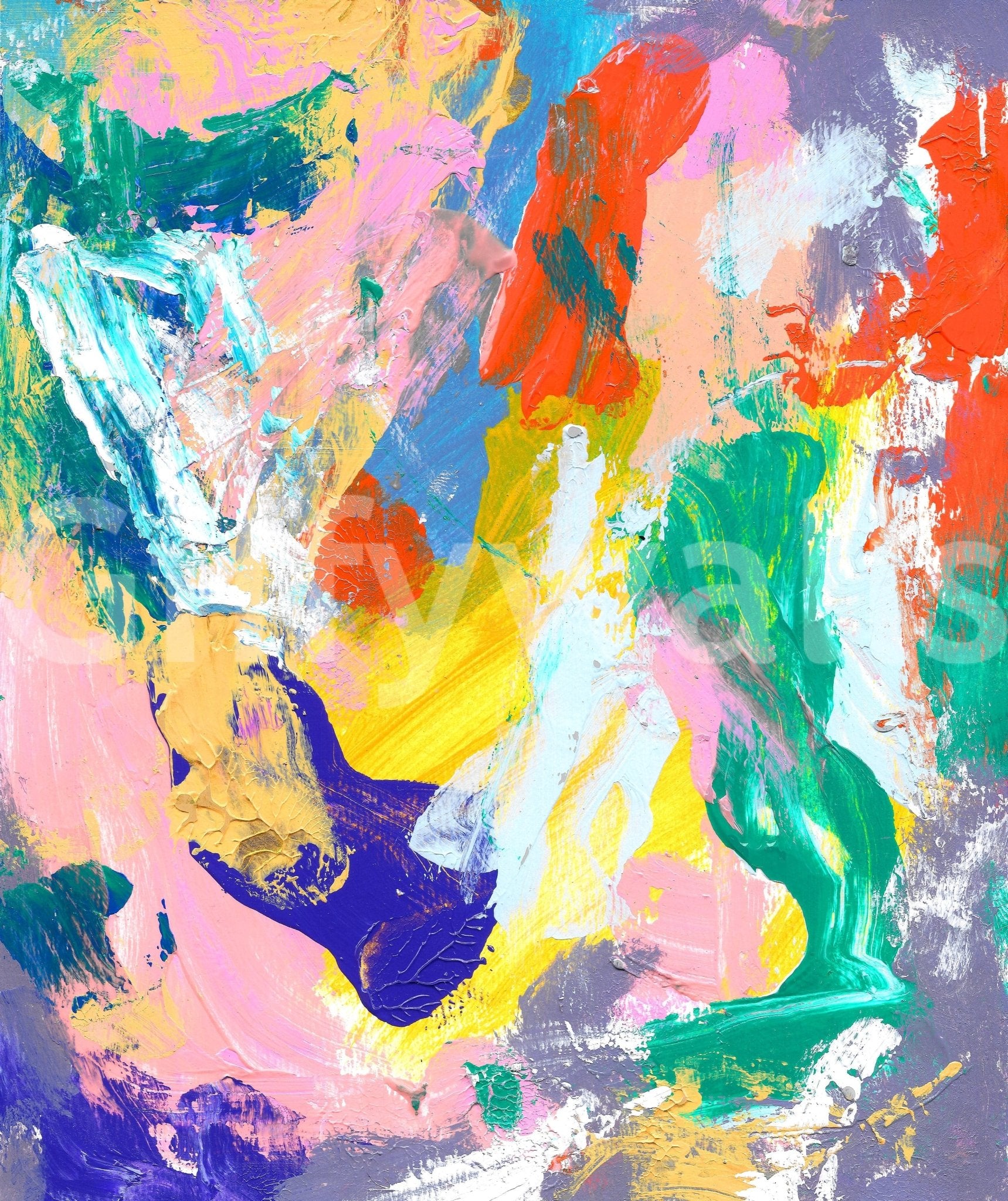 You're good enough Wall Mural showing thick paint layers for an art gallery wallpaper.