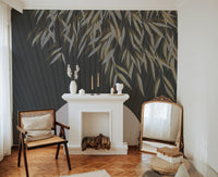 Artistic Japanese-style fan wallpaper design
