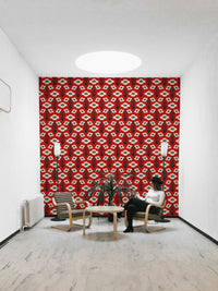 Celebrates abstract forms and lively hues.

