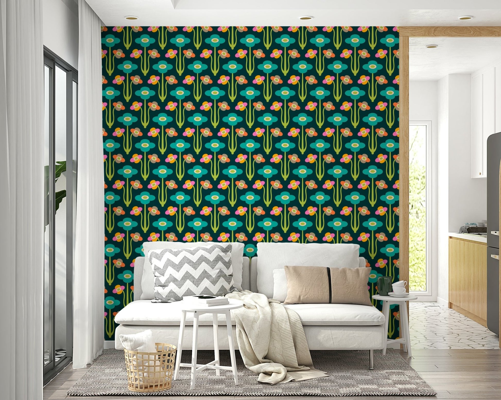 Scandi retro style.

