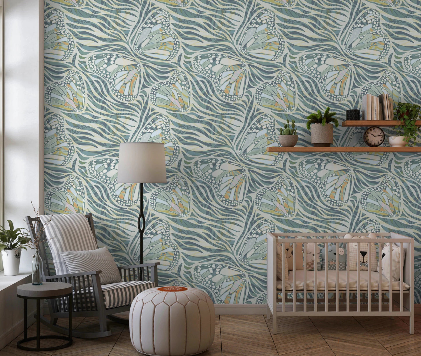 Greenery inspired butterfly wings for nursery decor., GD8417