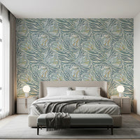 Soft lime and seafoam butterfly pattern background., GD8417