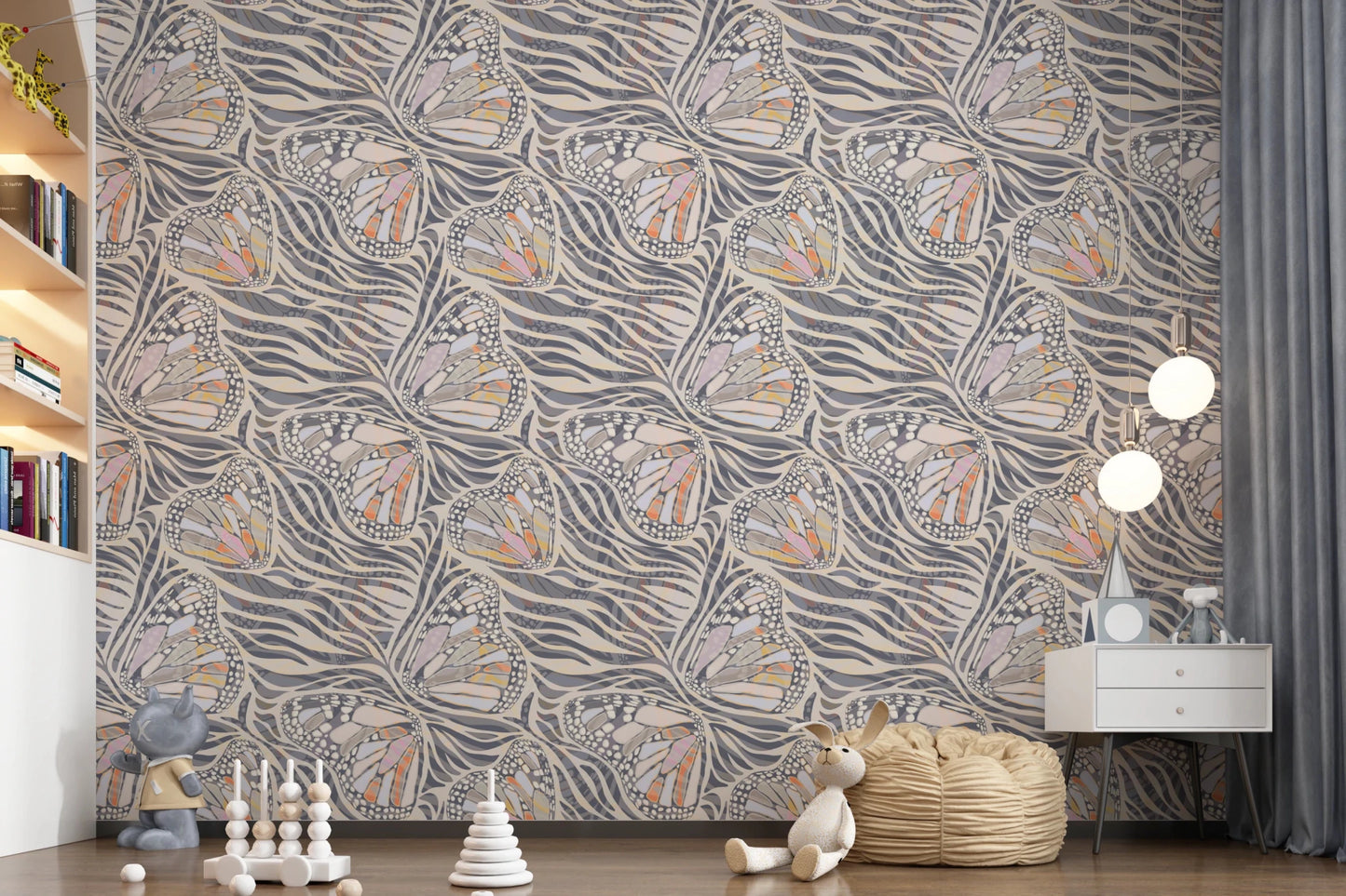 Detailed insect wing pattern in desert pastel colors., GD8416