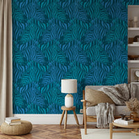 The zebra shapes are a central focus of the image.

