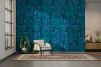 The image shows a peaceful, natural scene with a striped pattern.

