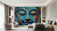 Large format wallpaper mural for a basement gym Zenith Buddha Wall Mural
