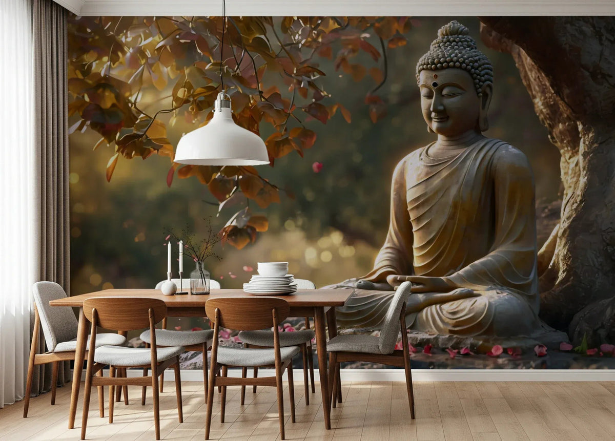 Zen Garden Buddha Wall Mural - Tranquil Nature Decor