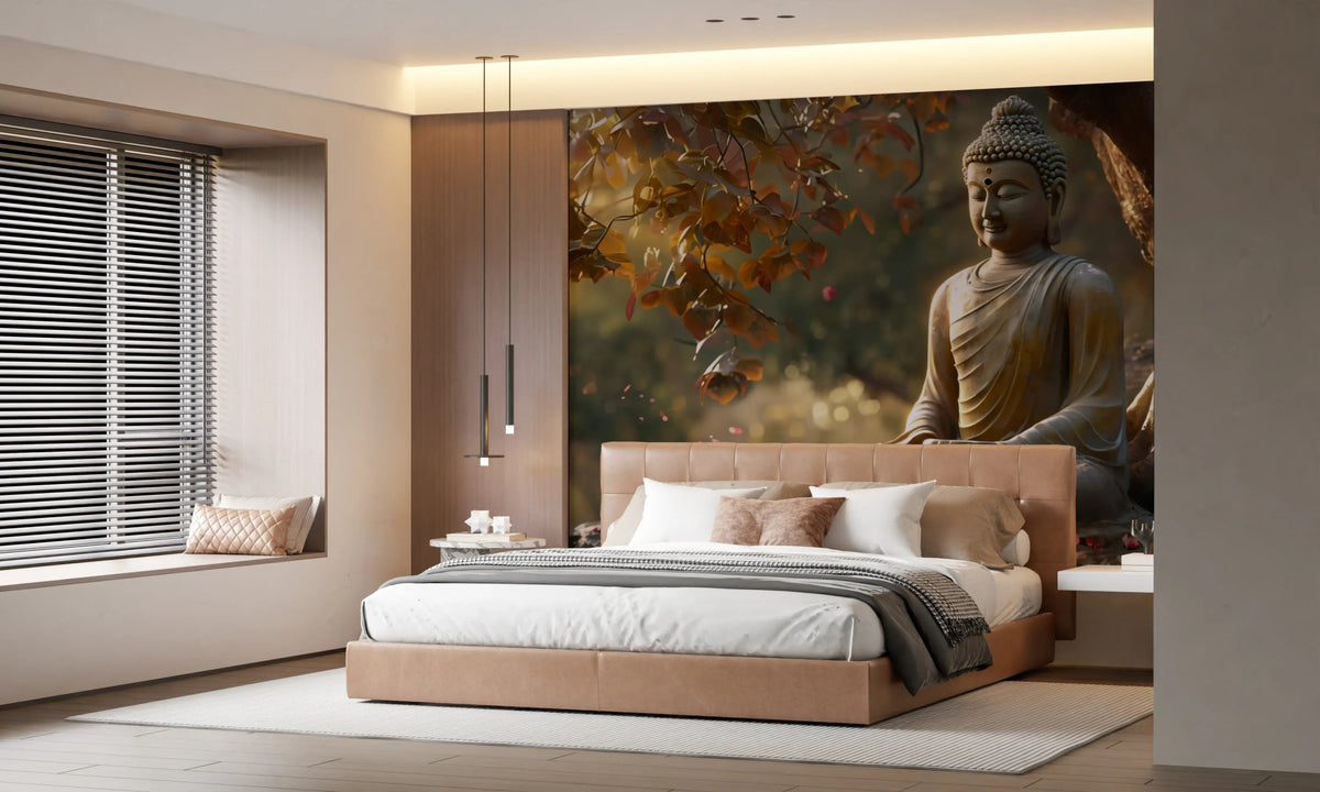 Zen Garden Buddha Wall Mural - Tranquil Nature Decor