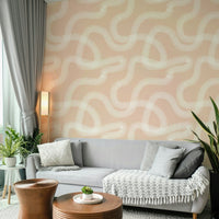 Wallpaper with pale, flowing patterns for a relaxed ambiance.

