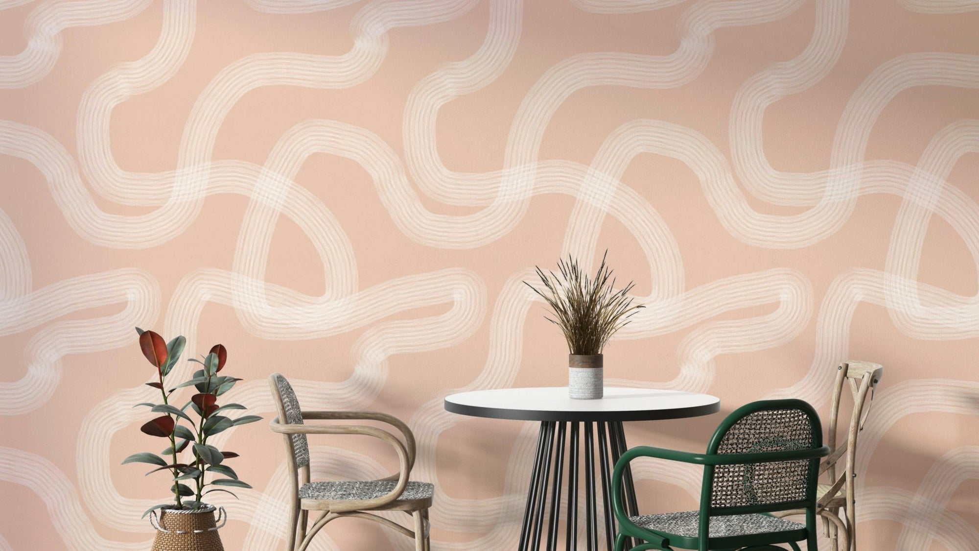 Pale Zen wallpaper with soft sand-like texture and flow., GD1506