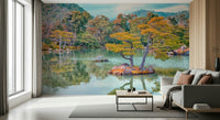 Zen Garden Serenity Wall Mural adds restful lakeside character to a modern room