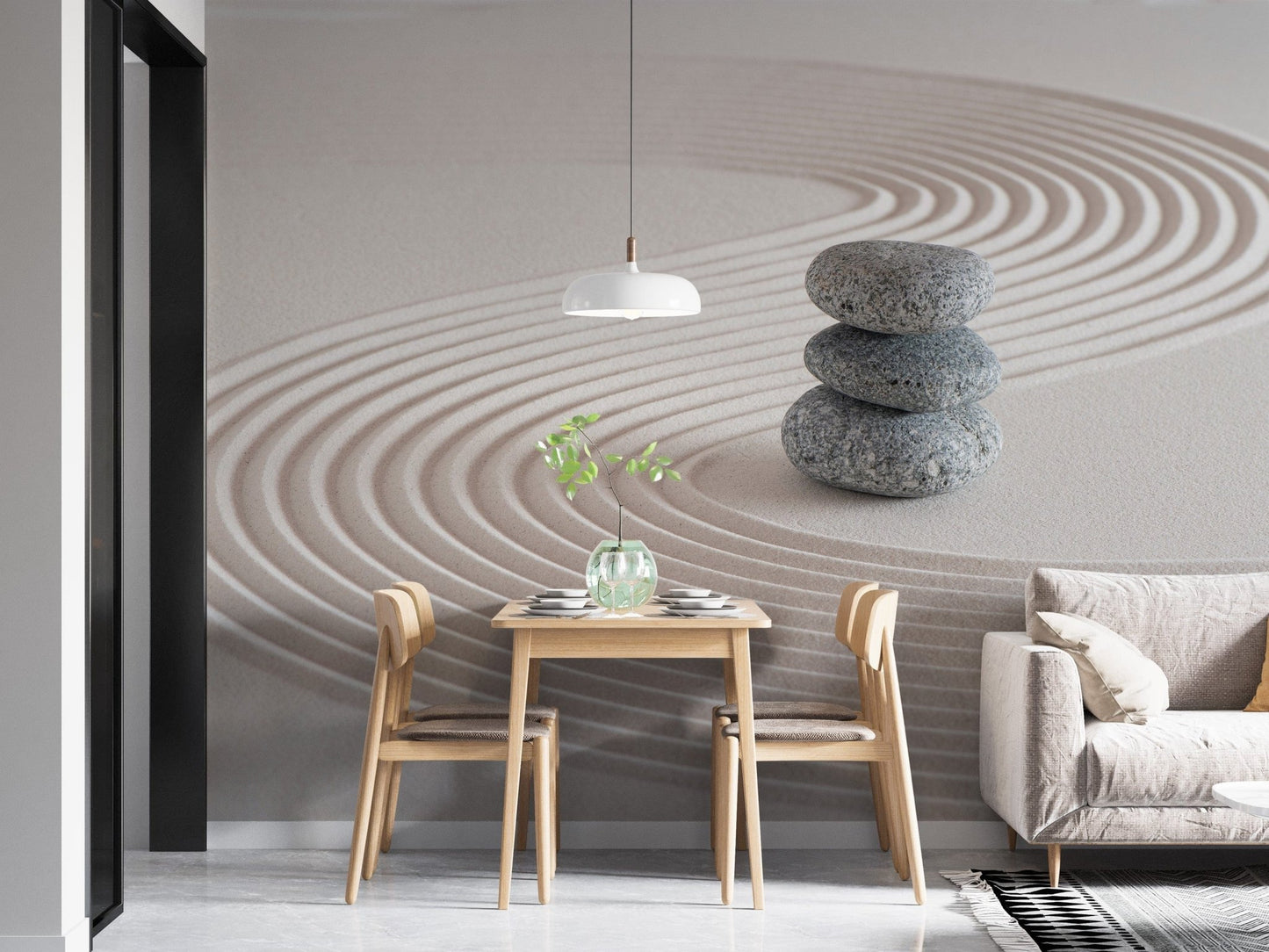 Zen Garden Stones Balance Wall Mural - Giffywalls, B369