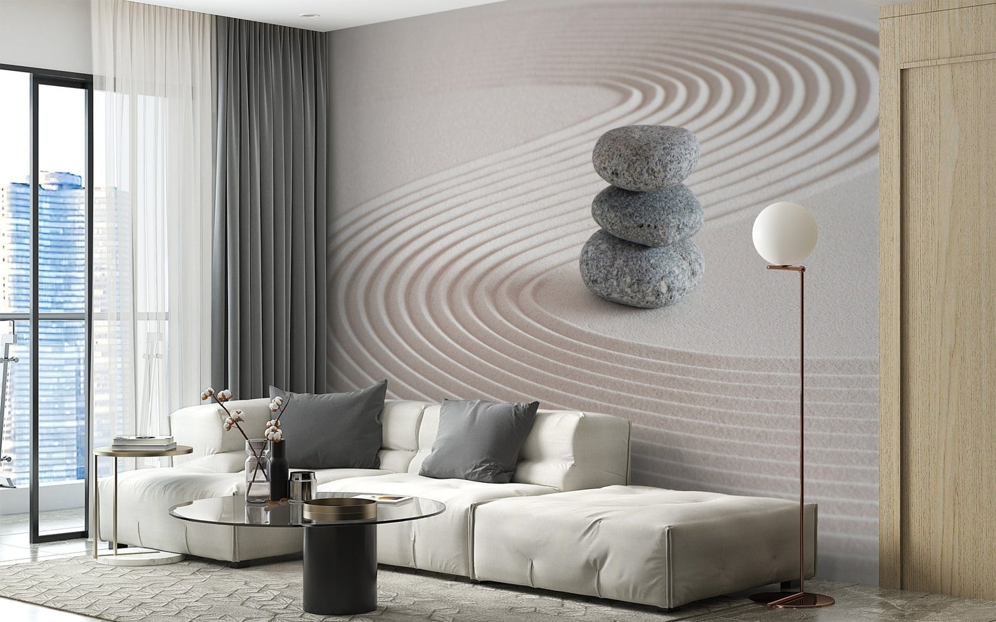 Zen Garden Stones Balance Wall Mural - Giffywalls, B369