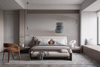 Stone balance mural for peaceful decor, B369