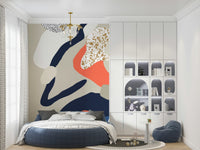 A beautiful modern art wall mural of abstract forms., GD5358