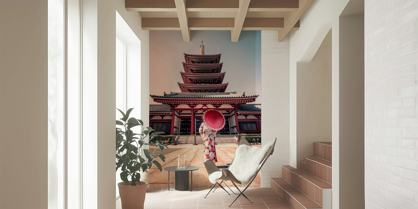 Zen Temple View Wall Mural