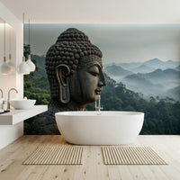Zen inspired landscape for a modern living area wallpaper mural
