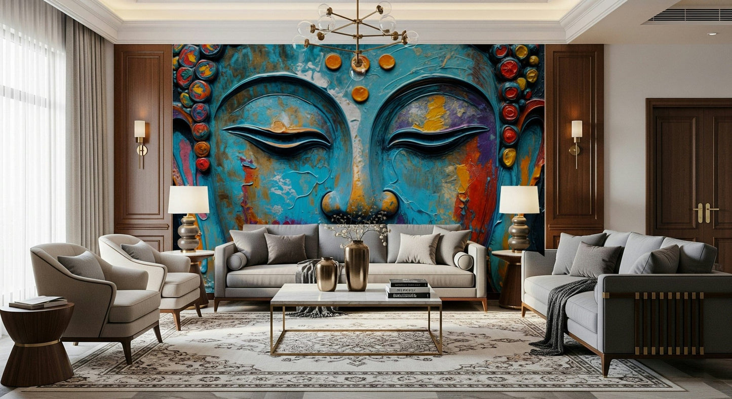 Zenith Buddha Wall Mural matte finish design for a balcony wall wallpaper mural
