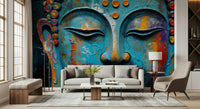 Zenith Buddha Wall Mural timeless stone carving for a feature wall wallpaper mural