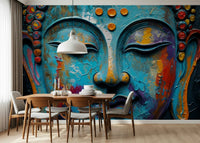 Entryway wall showcasing tranquil icon wallpaper mural Zenith Buddha Wall Mural