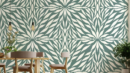 Minimalist Zenith Leaves wall mural

