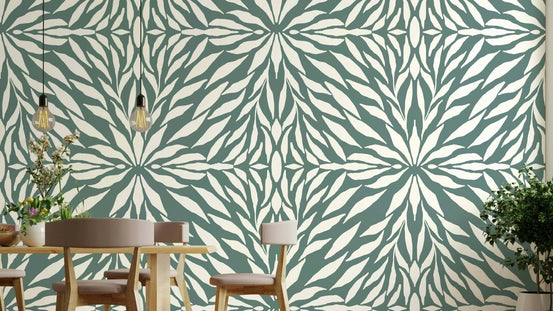 Minimalist Zenith Leaves wall mural GD119

