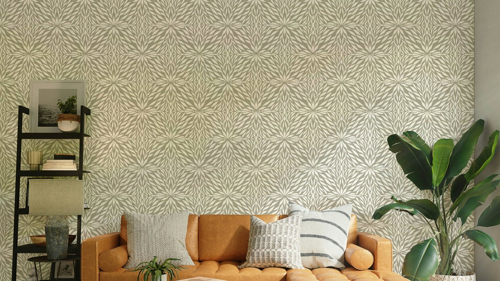 Natural Zenith Leaves wall mural design

