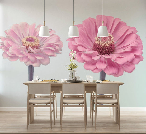 Artistic floral wall mural for a creative office space., GD7752