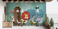 Zoo Animals Wallpaper Mural - Giffywalls A276